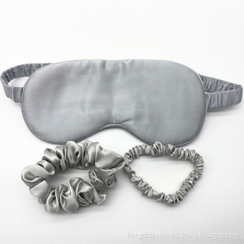 6A Oeko-Tex 100% Mulberry Silk Fabric Scrunchies Set with Eye Mask and Pillowcase